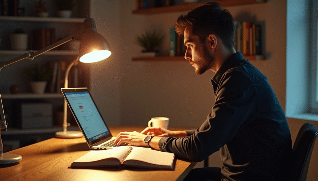 Deep Work Arbeitsplatz maximale Konzentration produktiv arbeiten Schreibtisch modern