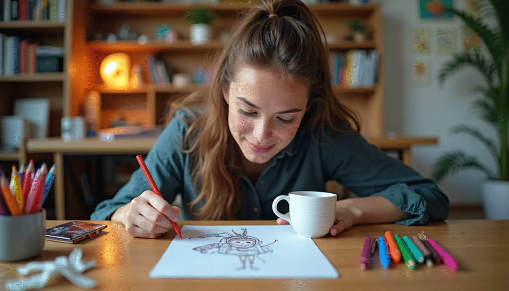 Kreative Pausengestaltung mit Origami und Blind-Sketching für mentale Regeneration am Arbeitsplatz