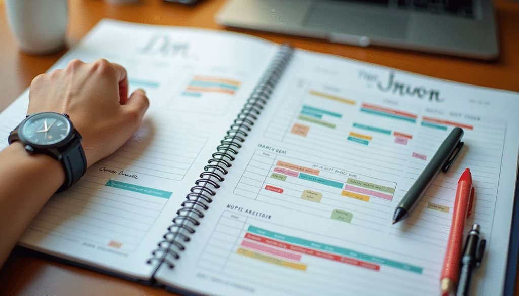 Zeitmanagement Zeitblöcke Arbeitsplanung Deep Work Produktivität Kalender