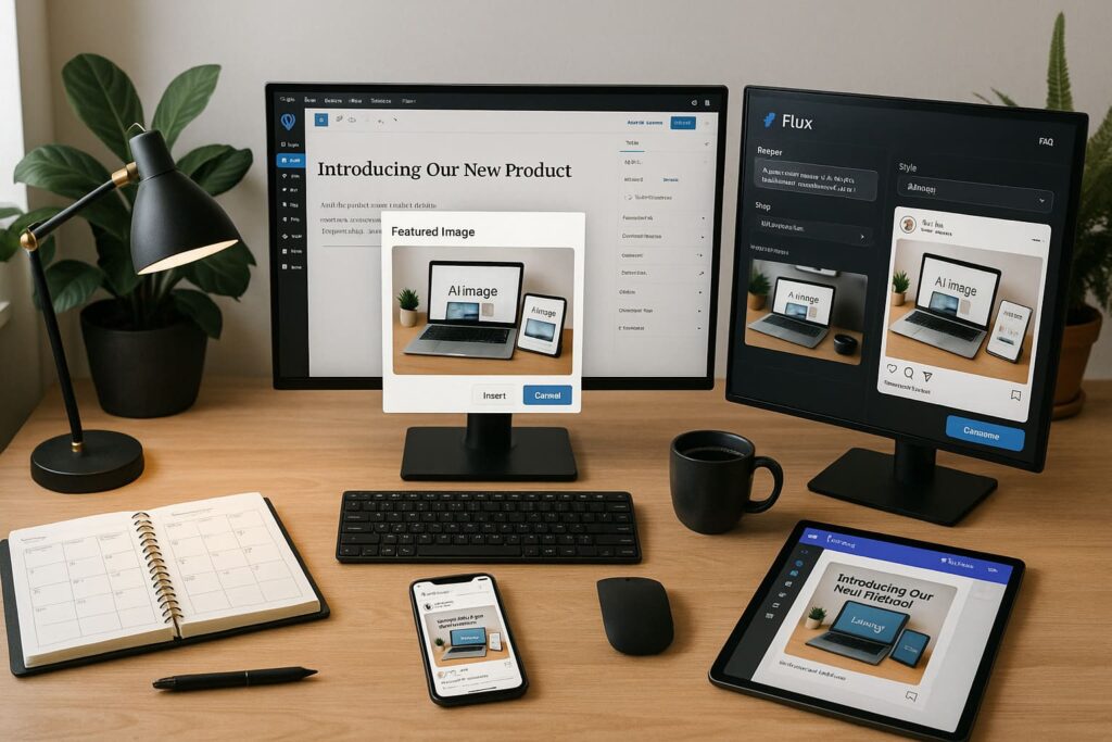 flux-ai-business-content-creation-social-media-blog-praxis Flux AI Bildgenerator Business-Anwendung - Content-Creation für Blog, Social Media und Marketing ohne Anmeldung